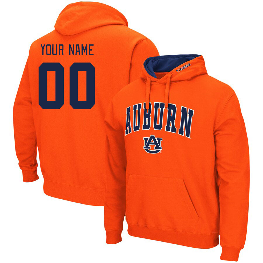 Custom Auburn Tigers Name And Number College Hoodie-Orange